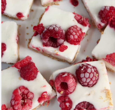 Raspberry Protein Yogurt Bites