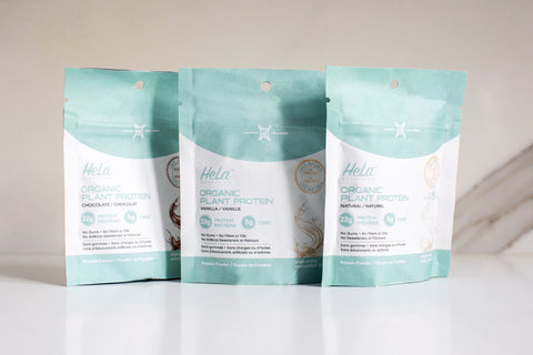 HeLa Singles Trial Pack |  3 Organic Plant Protein Singles + Shaker Bottle